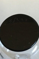 Orrefors Simon Gate To små glasflasker med sort fod og prop af sort glas.