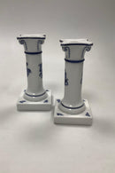 Par Royal Copenhagen Blå Blomst Flettet Lysestager No 8215