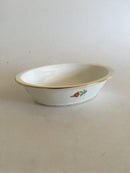 Royal Copenhag glat Saksisk Blomst Oval Skål No 9200