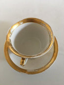 Royal Copenhagen Antik Morgen Kop og Underkop med Håndmalet Motiv af Frederiksborg Slot af Rasmus Frederik Lyngbye fra 1820-1850.