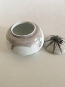 Royal Copenhagen Art Nouveau Lidded Bowl No 317/24 with Tarantulas.