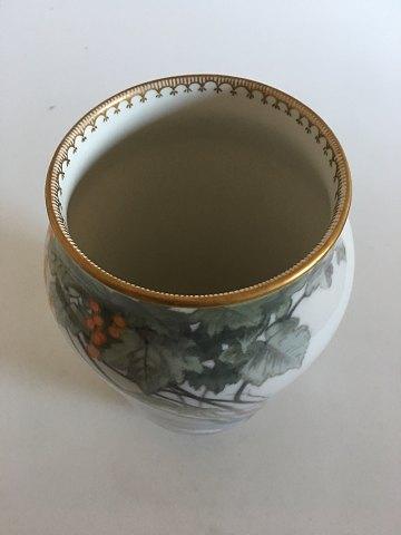 Royal Copenhagen Art Nouveau Vase med Høne No b1575/1217f