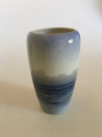 Royal Copenhagen Art Nouveau Vase No. 1484/237 med Skibsmotiv