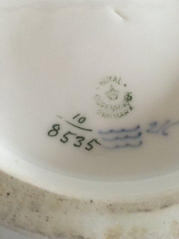 皇家哥本哈根蓝色花边布丁盘带盖子No 8535