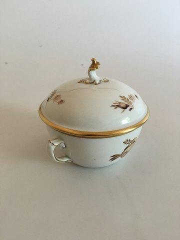 Royal Copenhagen Brun Rose Sukkerskål No 9178