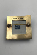 Royal Copenhagen / Dragsted  Porcelæn / Sterling Sølv Jais Nielsen Broche