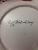 Royal Copenhagen Flora Danica Typografical Dinner Plate of Frederiksberg Castle, painted by Emil Ort