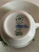 Royal Copenhagen Grüne Blume Kaffeetasse und Untertasse Nr. 1870