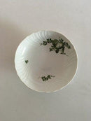 Royal Copenhagen Green Flower Cake Dish on Foot No 1532