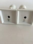 Royal Copenhagen White Flora Danica Set of Two Candlesticks