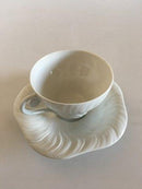 Royal Copenhagen White Triton Coffee Cup with Saucer No 14194