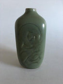 Royal Copenhagen Jais Nielsen Stoneware Vase in Celedon Glaze No 2376