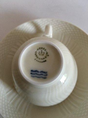 Royal Copenhagen Josephine Creme Curved Coffee Cup and Saucer