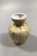 Royal Copenhagen Ludvigsen Vase Nr. 1381 mit gelblicher Kristallglasur