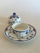 ロイヤルコペンハーゲン ブルーフルーテッドハーフレース キャビアボウル 蓋・ソーサー付 No502