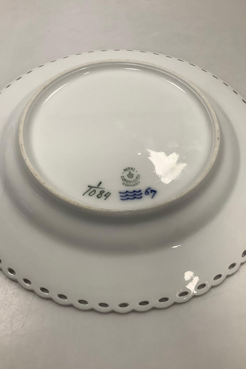 Royal Copenhagen Musselmalet Helblonde Flad Tallerken med guld No. 1084