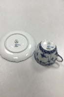 Royal Copenhagen Musselmalet Helblonde Kaffekop og Underkop No. 1035
