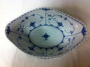 Royal Copenhagen Blue Fluted Full Lace Oval Salad Bowl No 1102