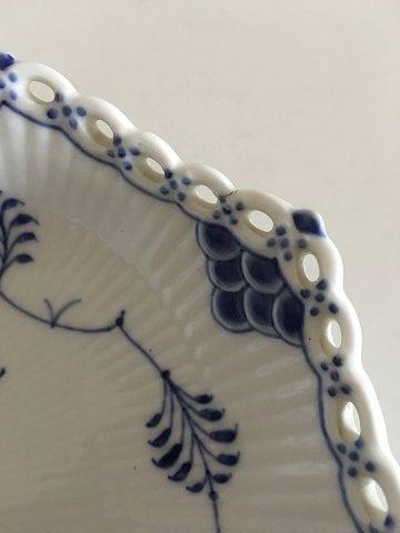 皇家哥本哈根蓝色凹槽荷花碗 No 1075