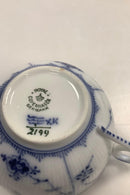 Royal Copenhagen Musselmalet Riflet Bouillon Kop med Underkop No. 2199