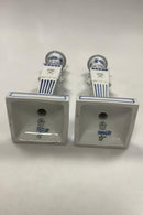 Royal Copenhagen Musselmalet Riflet Et par lysestager No 15