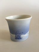 Royal Copenhagen Oval Art Nouveau Vase med Fuglemotiv