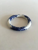 Royal Copenhagen Porcelain Bangle Bracelet with Blue Flower