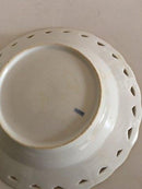 Royal Copenhagen Fuld Saksisk Blomst Dyb Tallerken med Gennembrudt Blondekant fra 1860-1890