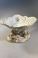 Royal Copenhagen Sächsische Blume durchbrochener zweiteiliger Teller Nr. 1764