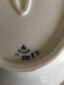 Royal Copenhagen Stel No 118 Ovalt Serveringsfad Påfugl med Guldkant