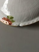 Royal Copenhagen No 93 White Half Lace Lidded Serving Dish w. Flowers and Gold