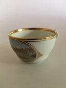 Royal Copenhagen Tidlig cup fra 1860erne med flot motiv af bygning