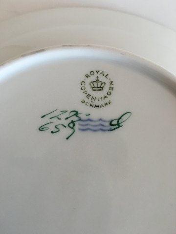 Royal Copenhagen Tradition White Half Lace with Gold Border Deep Plate No 659
