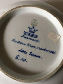 Royal Copenhagen Unika Skål af Lars Swane med Motiv fra Asaa Havn, Vendsyssel