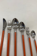 Sæt Hans Hansen Sølv Emalje Amalie Bestik 48 dele