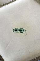 Sèvres Rombeformet blå porcelænsæske med tinmontering og opal/opallignende sten