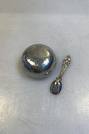 Sterling Sølv Saltkar med Sølv Saltske