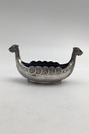 Swedish Sterling Silver Salt Vessel (Viking Dragon Boat)