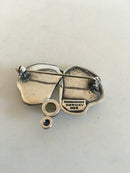 Valdres Sølvsmedie, Norge Sterling Sølv Broche med Sten