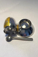 Volmer Bahner Sterling Sølv Salt&Pebersæt Gul emalje