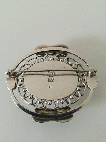 Georg Jensen Sterling Silver Broche No 91