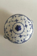 Royal Copenhagen Blaue geriffelte runde Terrine mit Deckel Nr. 658