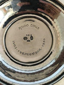 Georg Jensen 830号银质花瓶（132号），含琥珀和绿玛瑙石。