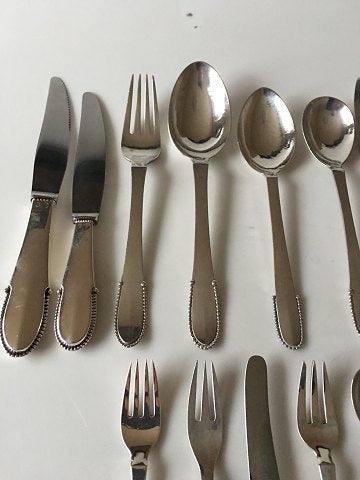 Georg Jensen Sterling Silber Kugelbesteck Set für 4 Pers. 56 Exemplare.