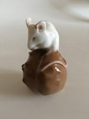 Royal Copenhagen Figurine af Mus på Brun Kastanje No 511