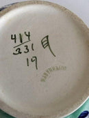 Aluminia Royal Copenhagen Meerjungfrau Vase mit Blumen und Fisch Nr. 414/331 19