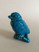 约翰内斯-汉森 蓝色釉面陶器中的鸟图