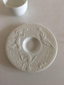 Bjørn Wiinblad for Rosenthal Hvid Espressokop med dekoreret underkop