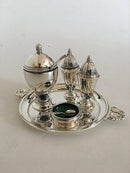 乔治-延森 "国王 "纯银调味品套装（编号741