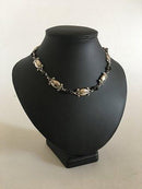 Georg Jensen Sterling Sølv Halskæde No 15 med Sort Onyx